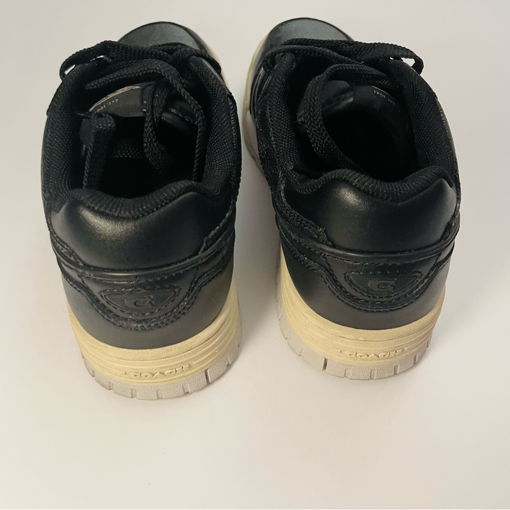 Coach Soho Sneakers Black Signature Canvas Women Size 7 - Picture 4 of 5